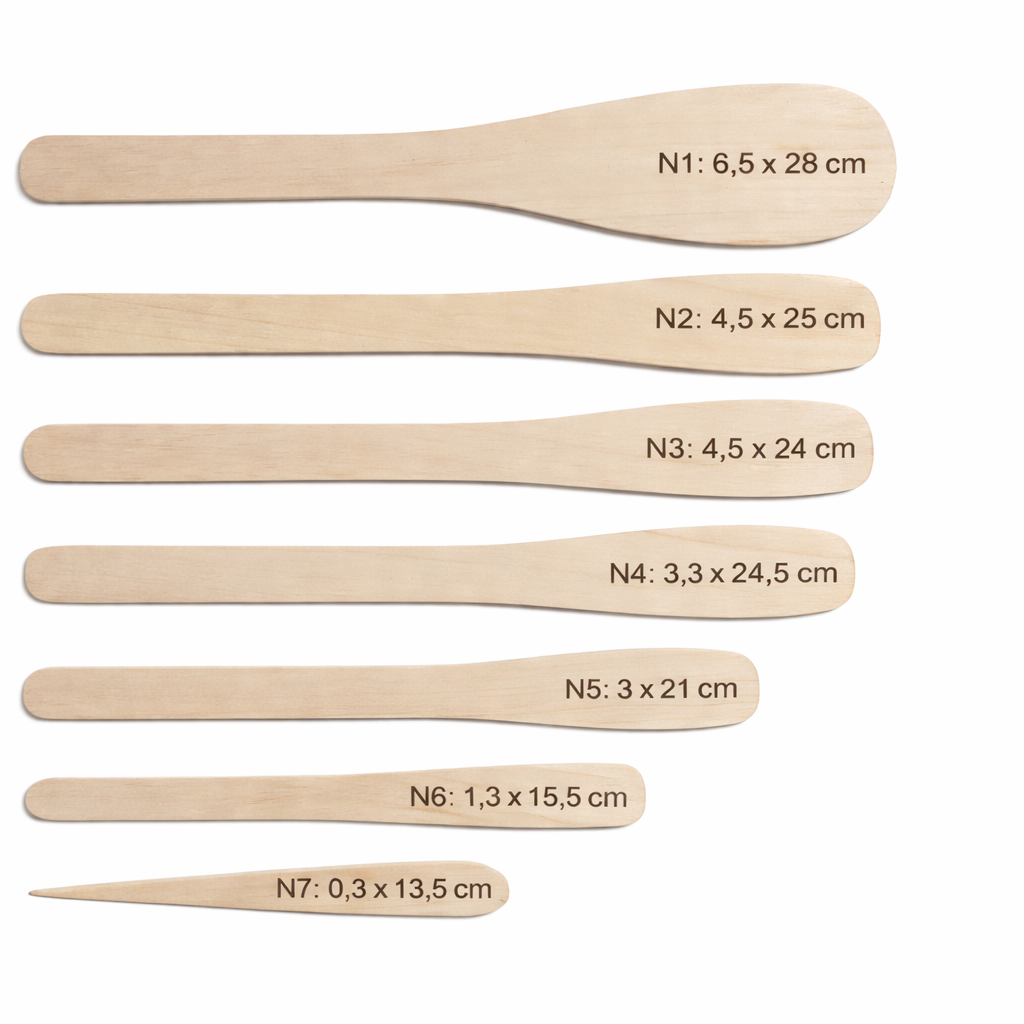 Set de 7 Paletas de Madera para Depilación